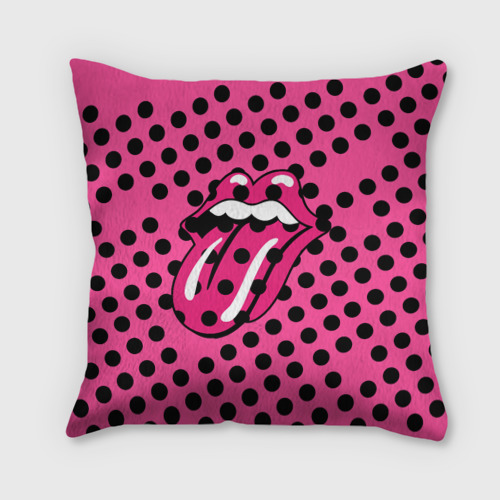 Подушка 3D rolling stones pink logo