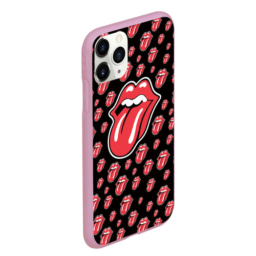 Чехол для iPhone 11 Pro Max матовый Rolling Stones, цвет розовый - фото 3