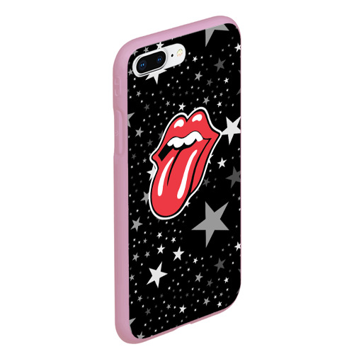 Чехол для iPhone 7Plus/8 Plus матовый Rolling Stones star, цвет розовый - фото 3