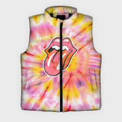 Мужской жилет утепленный 3D Rolling Stones tie-dye