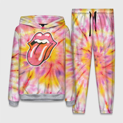 Женский костюм с толстовкой 3D Rolling Stones tie-dye