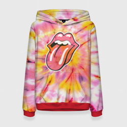 Женская толстовка 3D Rolling Stones tie-dye