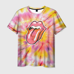 Мужская футболка 3D Rolling Stones tie-dye