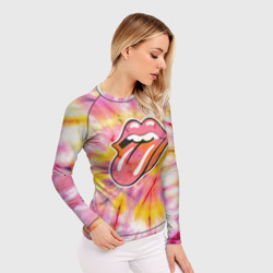 Женский рашгард 3D Rolling Stones tie-dye - фото 2