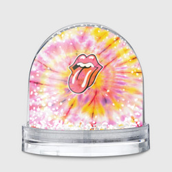 Игрушка Снежный шар Rolling Stones tie-dye