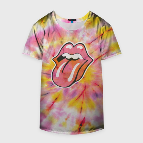 Накидка на куртку 3D Rolling Stones tie-dye, цвет 3D печать - фото 4