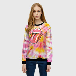 Женский свитшот 3D Rolling Stones tie-dye - фото 2