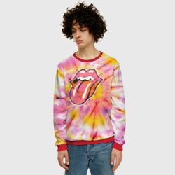 Мужской свитшот 3D Rolling Stones tie-dye - фото 2