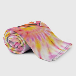 Плед с принтом Rolling Stones tie-dye для любого человека, вид спереди №2. Цвет основы: 3d (велсофт)