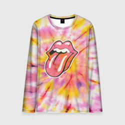 Мужской лонгслив 3D Rolling Stones tie-dye