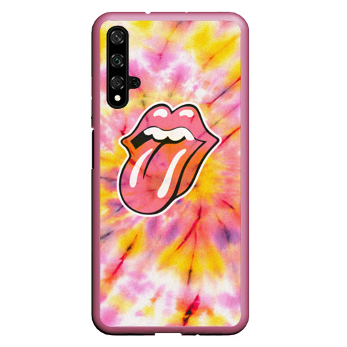 Чехол для Honor 20 Rolling Stones tie-dye, цвет малиновый