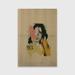 Обложка для паспорта матовая кожа Mick Jagger