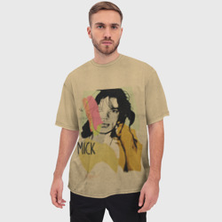 Мужская футболка oversize 3D Mick Jagger - фото 2