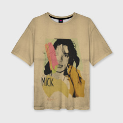 Женская футболка oversize 3D Mick Jagger