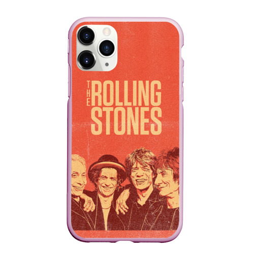 Чехол для iPhone 11 Pro Max матовый The Rolling Stones, цвет розовый