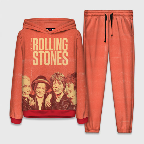 Женский костюм с толстовкой 3D The Rolling Stones, цвет красный