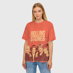 Женская футболка oversize 3D The Rolling Stones - фото 2