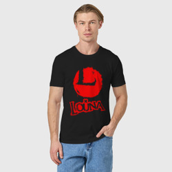 Мужская футболка хлопок Louna red logo - фото 2