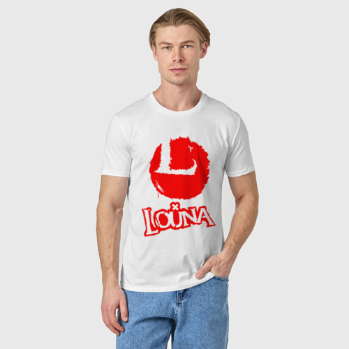 Мужская футболка хлопок Louna red logo - фото 3