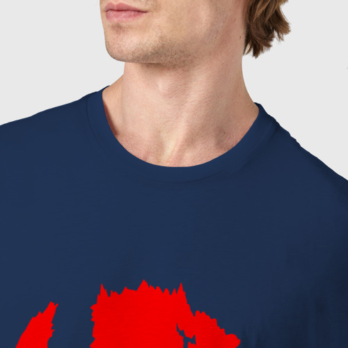 Мужская футболка хлопок Louna, цвет темно-синий - фото 6