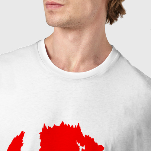 Мужская футболка хлопок Louna red logo - фото 6