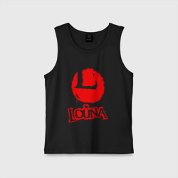 Детская майка хлопок Louna red logo