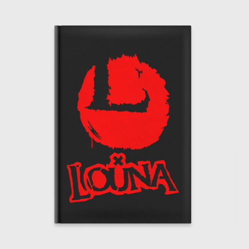 Ежедневник с принтом Louna red logo, вид спереди №1