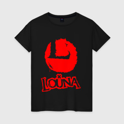 Женская футболка хлопок Louna red logo