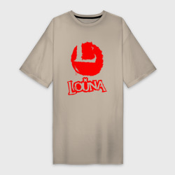 Платье-футболка хлопок Louna red logo