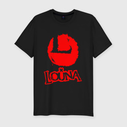 Мужская футболка хлопок Slim Louna red logo