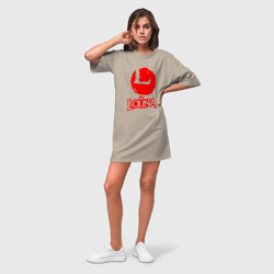 Платье-футболка хлопок Louna red logo - фото 2