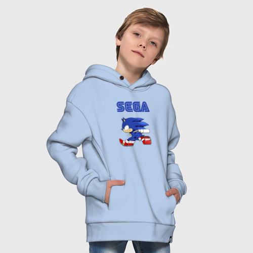 Детское худи Oversize хлопок SEGA., цвет мягкое небо - фото 9