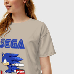 Женская футболка хлопок Oversize SEGA. - фото 2