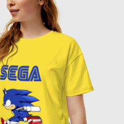 Женская футболка хлопок Oversize SEGA. - фото 2