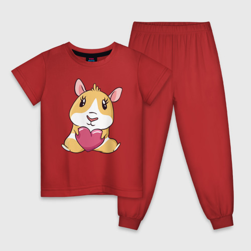 Детская пижама хлопок с принтом Морская Свинка, вид спереди #2