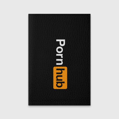Обложка для паспорта матовая кожа ПОРНХАБ | PORNHUB (Z), цвет черный