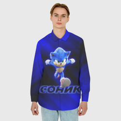 Мужская рубашка oversize 3D Sonic - фото 2