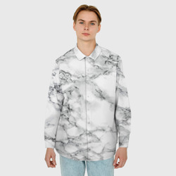 Мужская рубашка oversize 3D Мрамор - фото 2