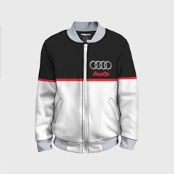 Детский бомбер 3D Audi sport white and black