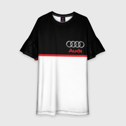 Детское платье 3D Audi sport white and black