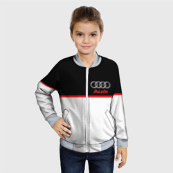 Детский бомбер 3D Audi sport white and black - фото 2