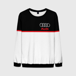 Мужской свитшот 3D Audi sport white and black