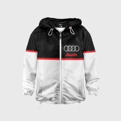 Детская ветровка 3D Audi sport white and black