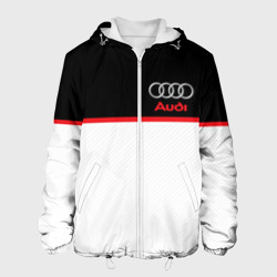 Мужская куртка 3D Audi sport white and black