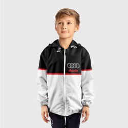 Детская ветровка 3D Audi sport white and black - фото 2