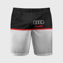Мужские шорты спортивные Audi sport white and black