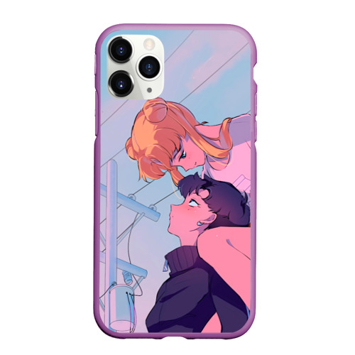 Чехол для iPhone 11 Pro Max матовый Sailor moon, цвет фиолетовый