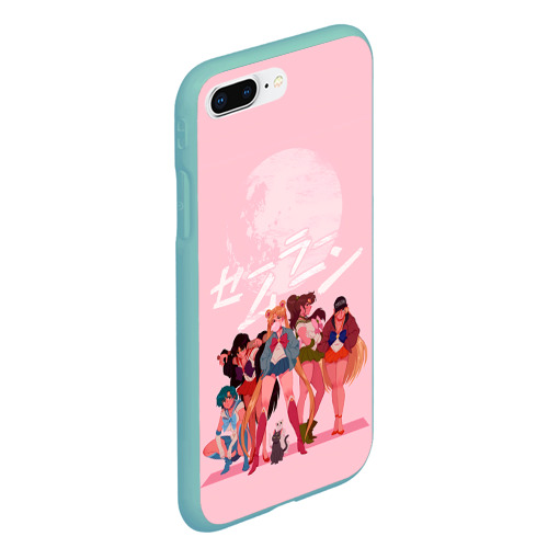 Чехол для iPhone 7Plus/8 Plus матовый Pink Sailor moon, цвет мятный - фото 3