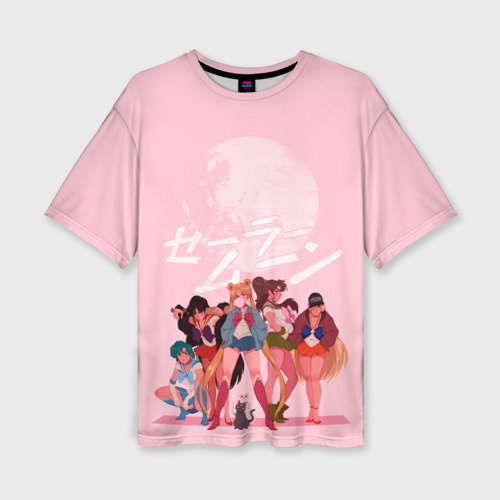 Женская футболка oversize 3D Pink Sailor moon, цвет 3D печать
