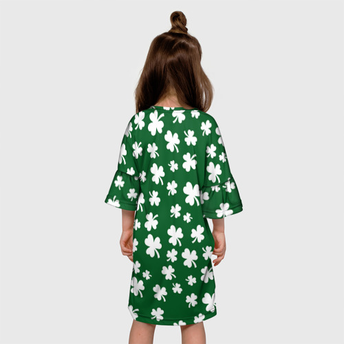 Детское платье 3D с принтом День святого Патрика st Patrick's Day, вид сзади #2